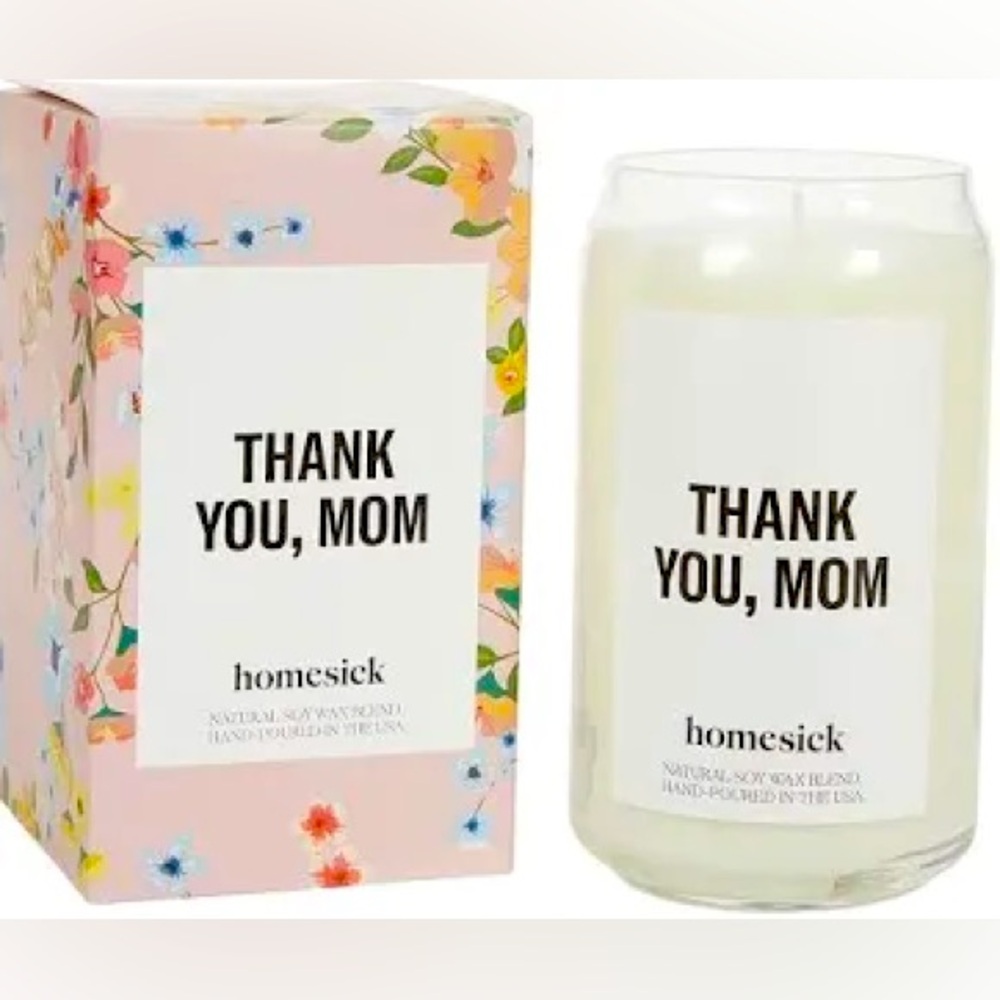 Homesick ‘Thank You Mom’ Candle Natural Soy Blend Wax - Hand Poured in the USA
